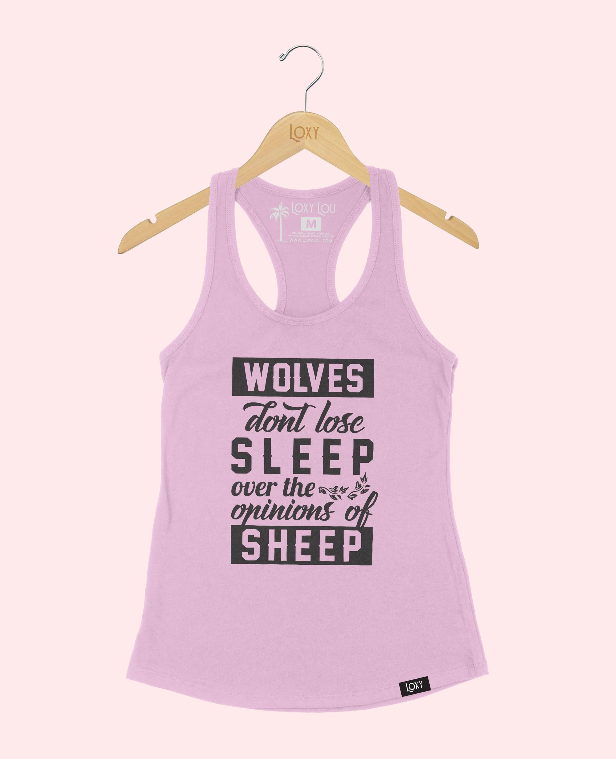 Lavender Tank Top 1533 Wolves don't lose sleep - white.webp