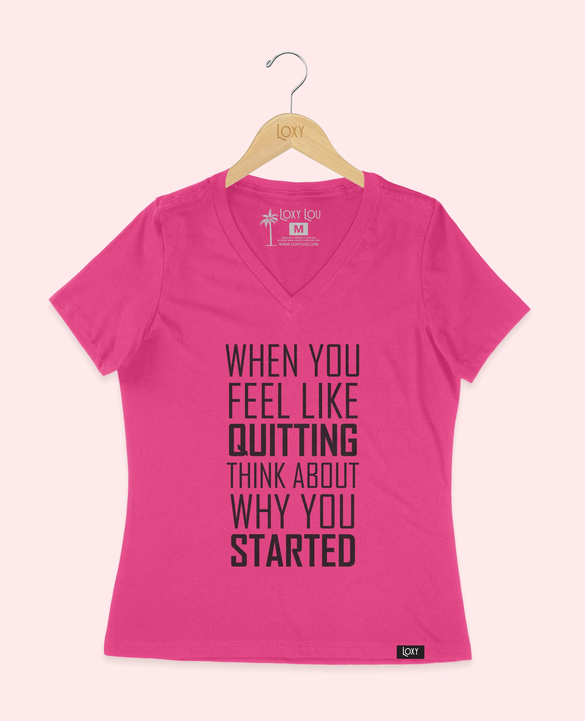 Berry V-neck 6405 When You Feel Like Quitting - White.webp