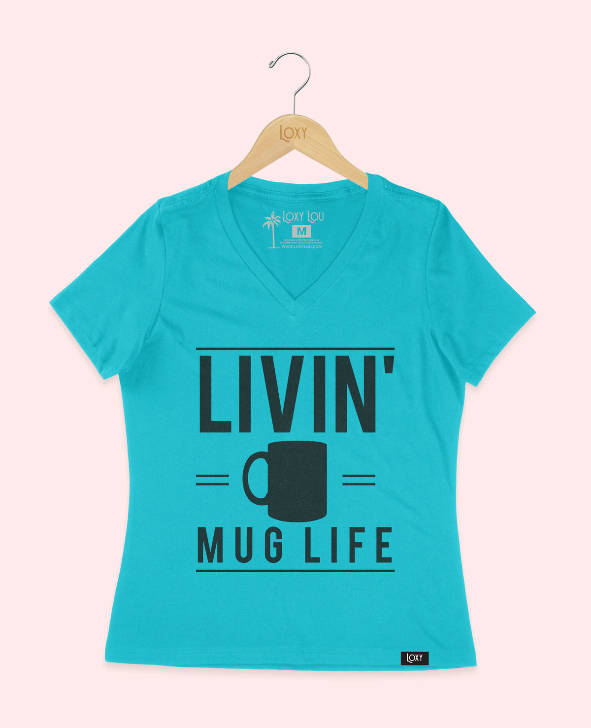 Turquiose V-neck 6405 livinmuglife1w.webp