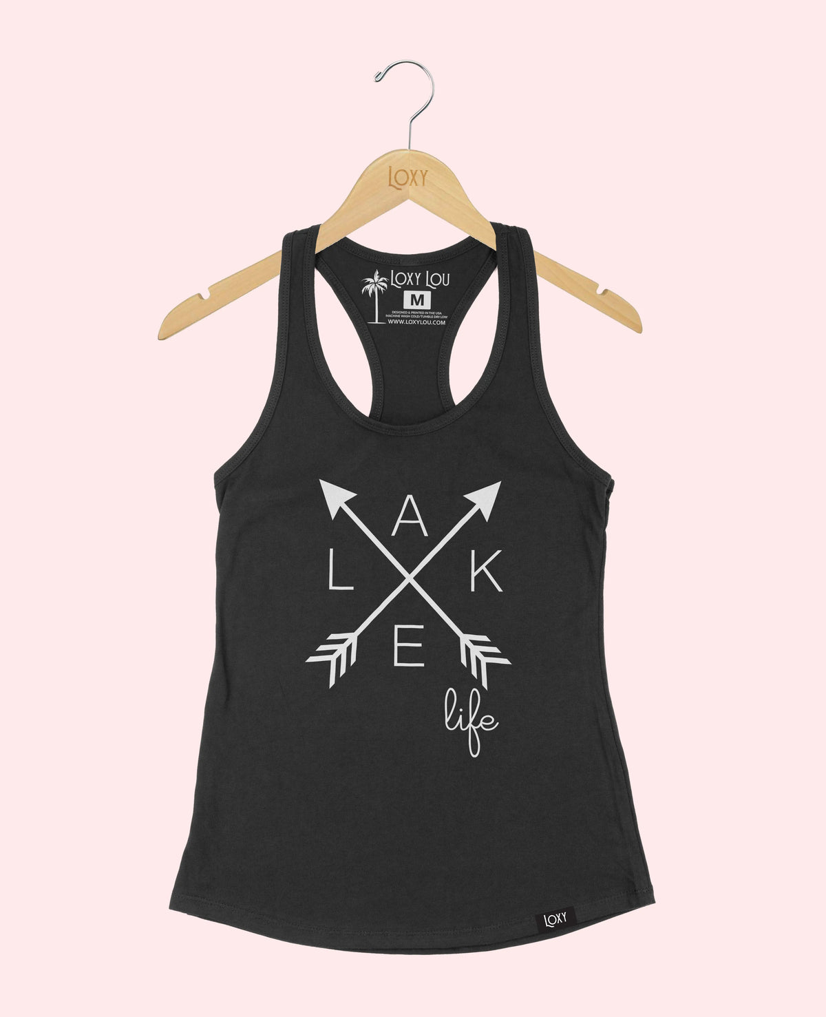 Black Tank Top 1533 Lake Life - White.webp