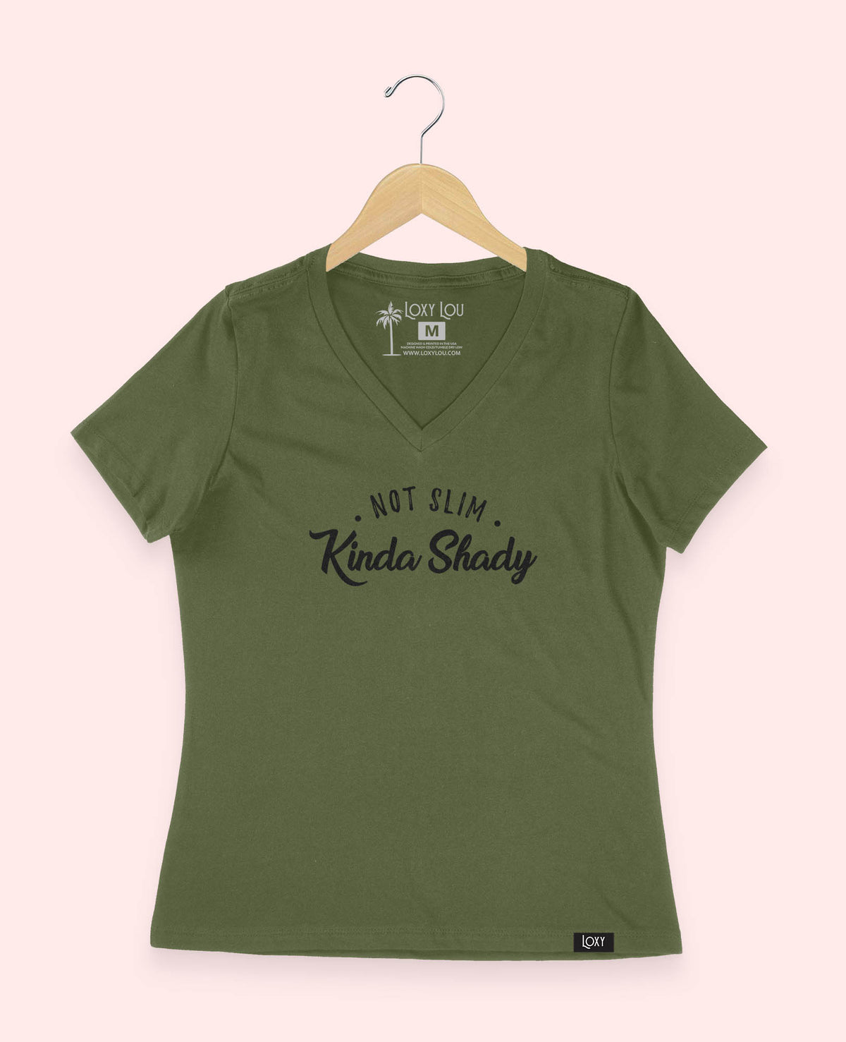 Military Green V-neck 6405 notslimkindashady-2.jpg