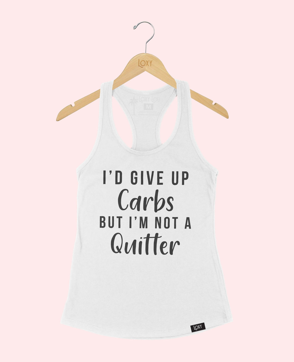 White Tank Top 1533 No Carb Quitter - Black.webp