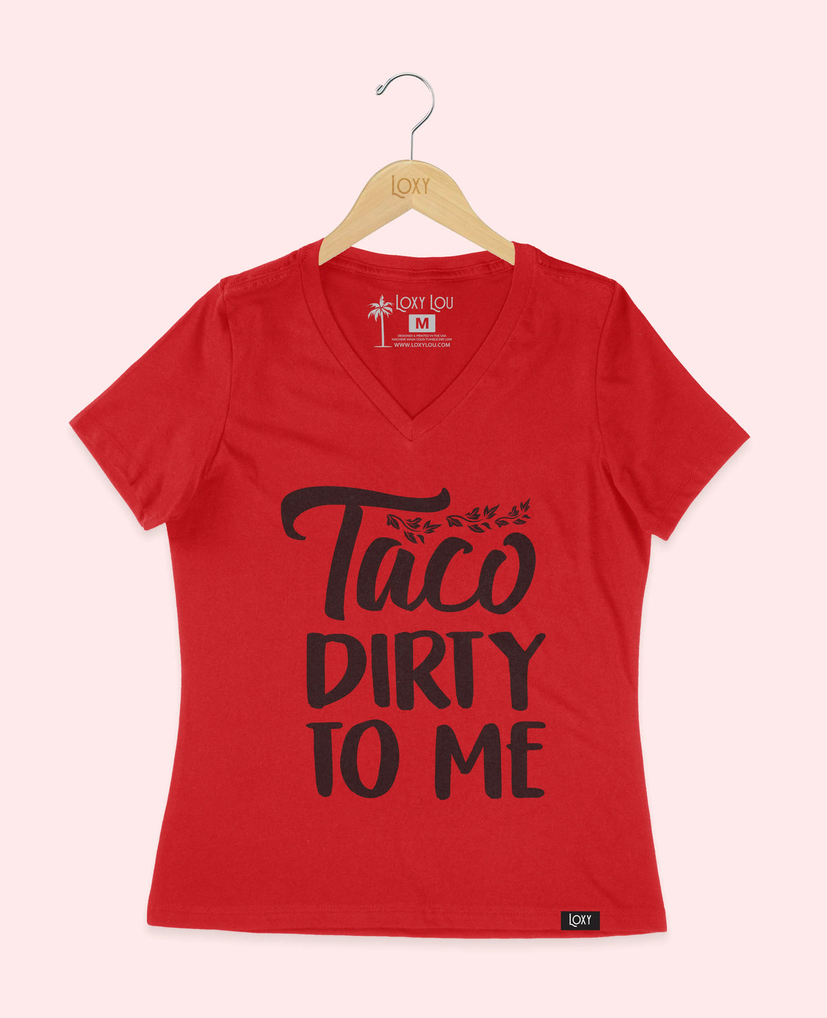 Red V-neck 6405 Taco Dirty To Me - Black.webp