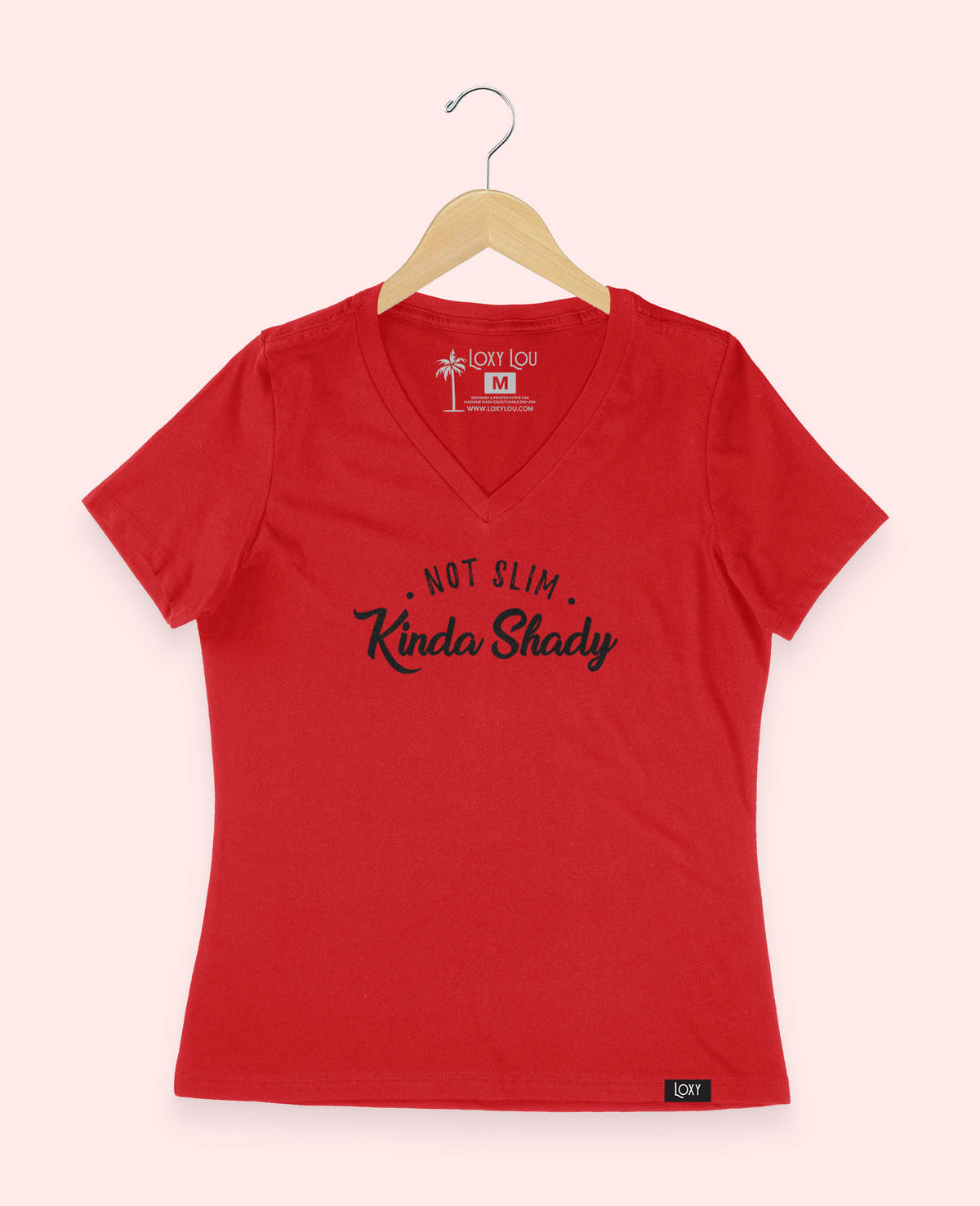 Red V-neck 6405 notslimkindashady-2.jpg