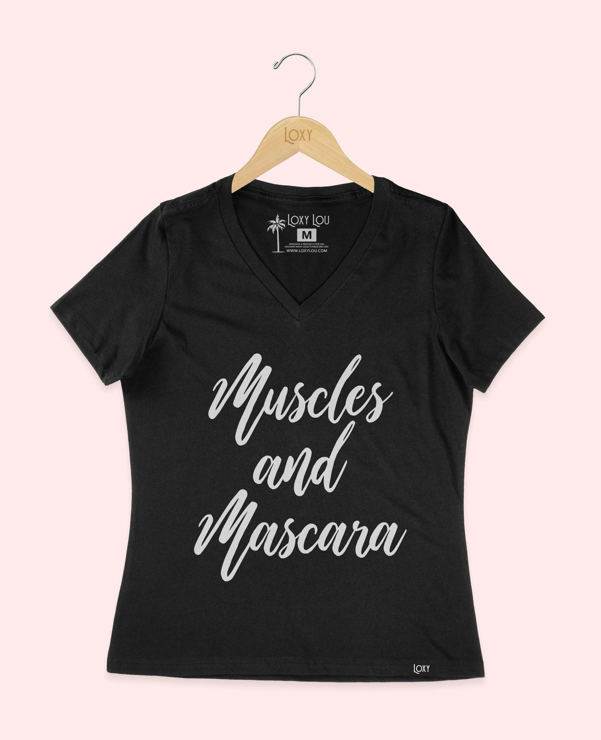 Black V-neck 6405 Muscles and Mascara - Black.webp