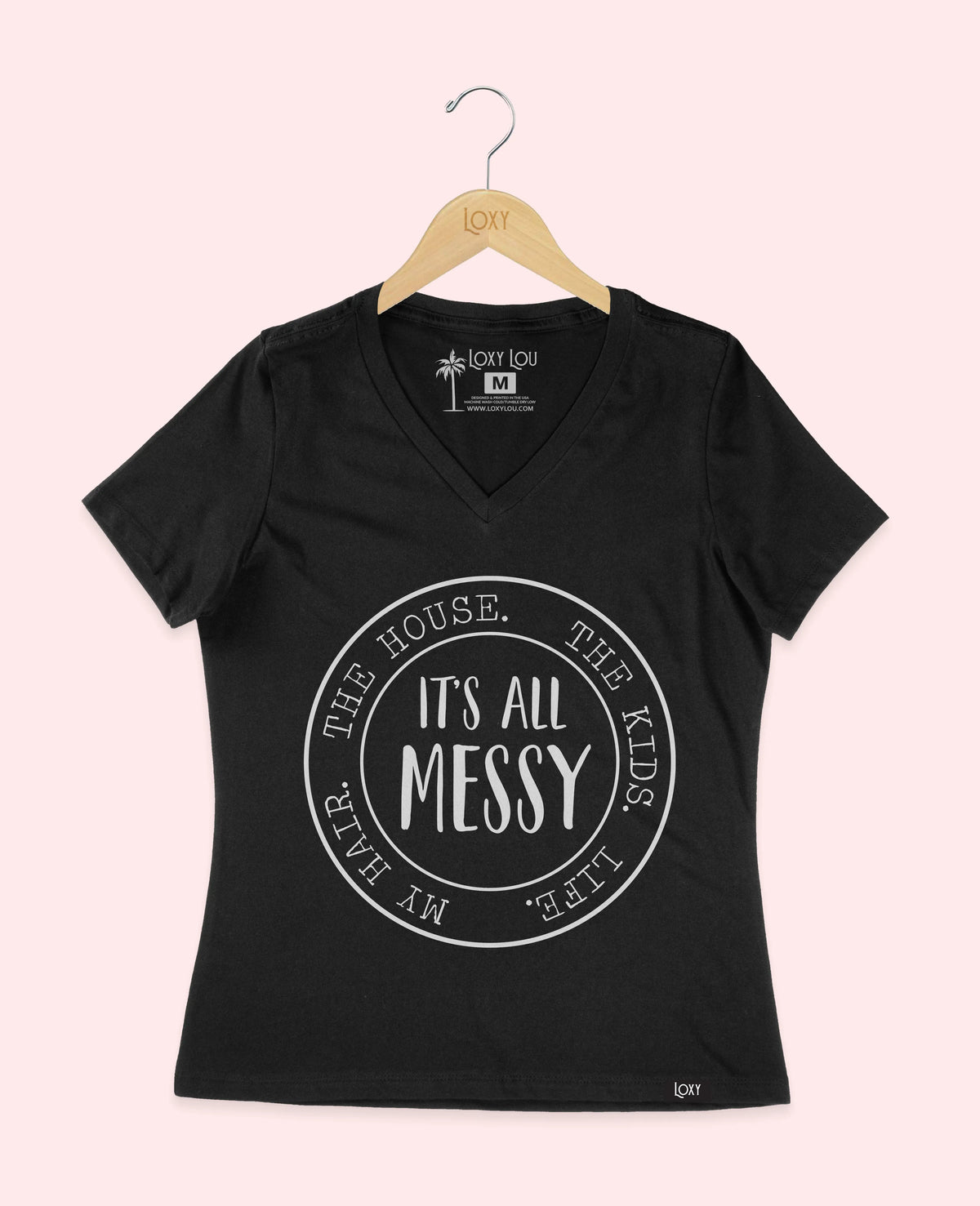 Black V-neck 6405 itsmessy1bk.webp