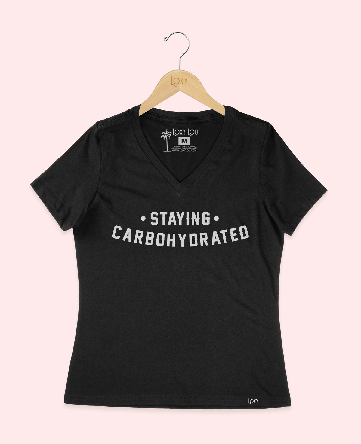 Black V-neck 6405 Staying Carbo - White Logo.webp