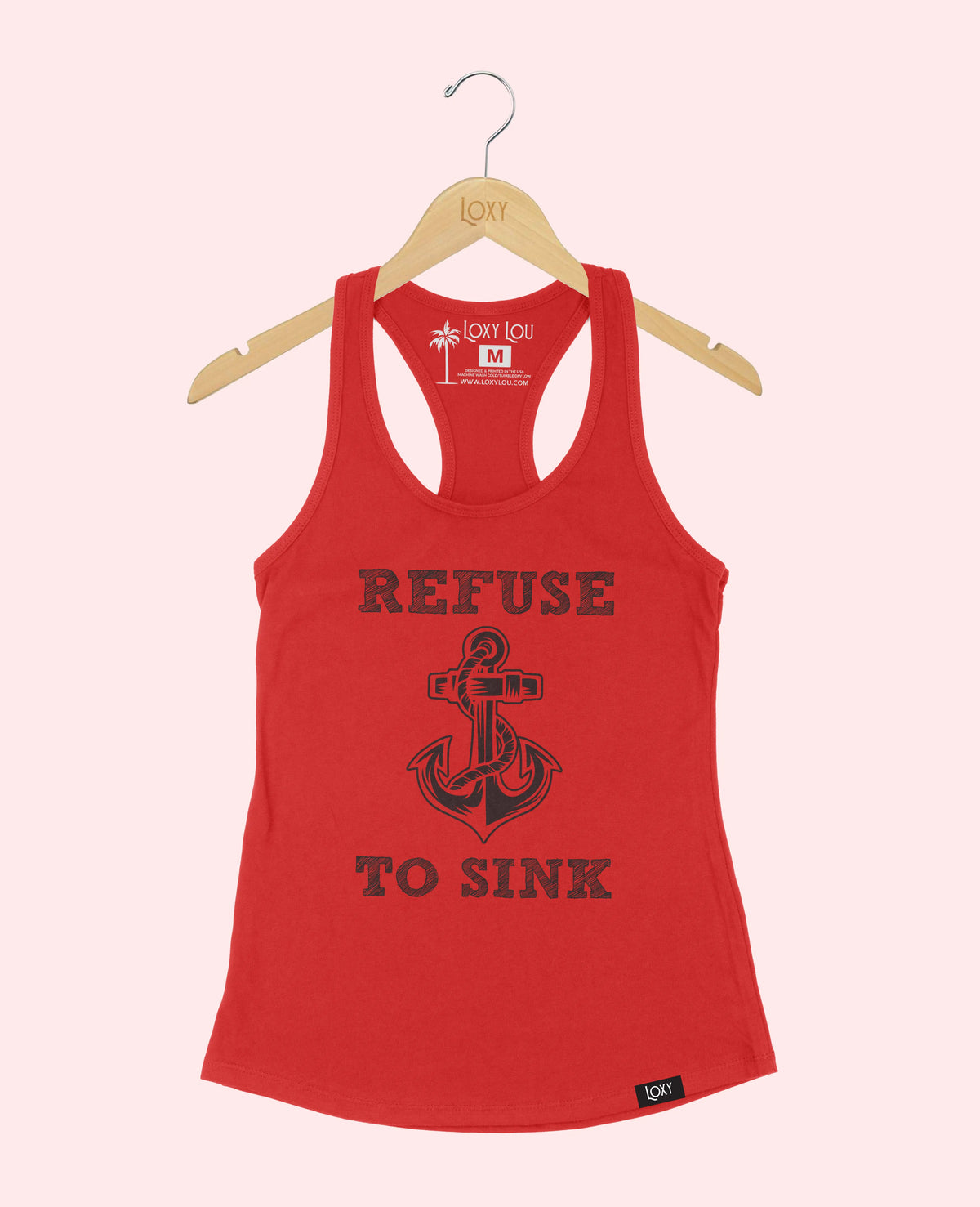 Red Tank Top 1533 Refuse to Sink Black.webp