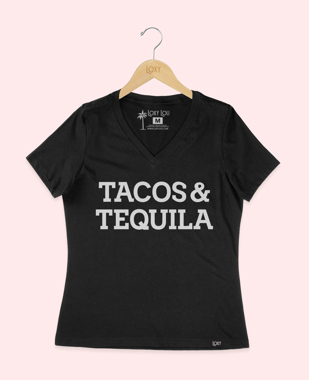 Black V-neck 6405 taco-teq-wht.webp