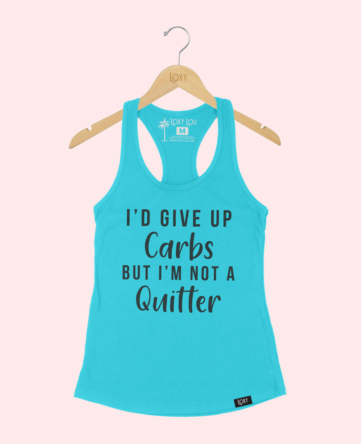 Teal Tank Top 1533 No Carb Quitter - Black.webp