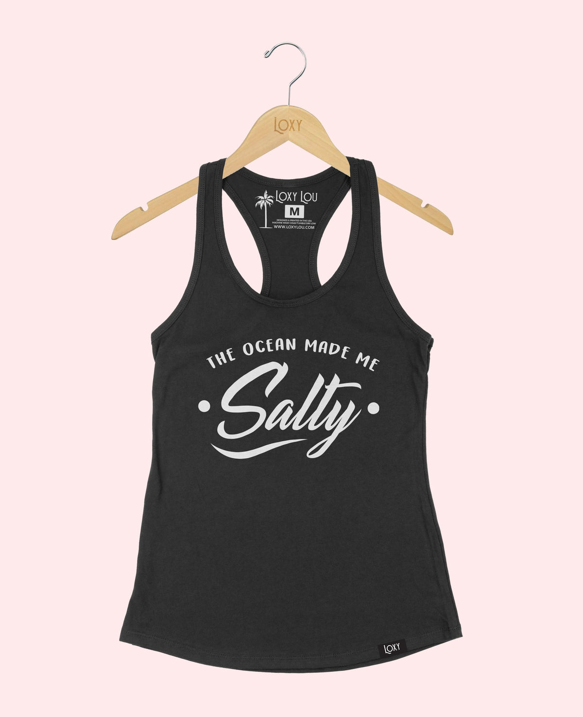 Black Tank Top 1533 The Ocean Made ME Salty - black.webp