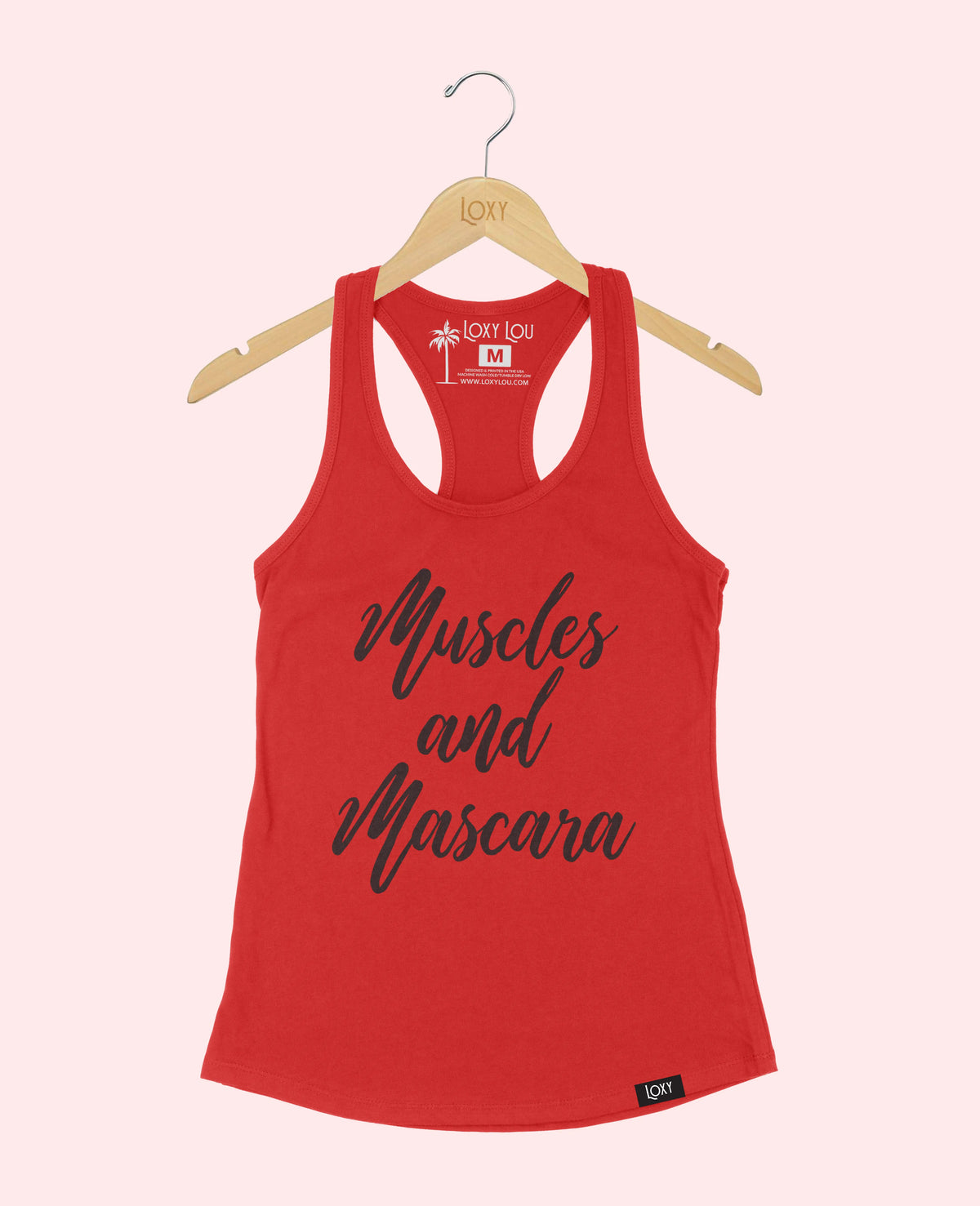 Red Tank Top 1533 Muscles and Mascara - White.webp