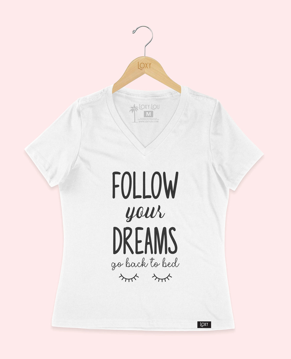 White V-neck 6405 followyourdreams-2.webp