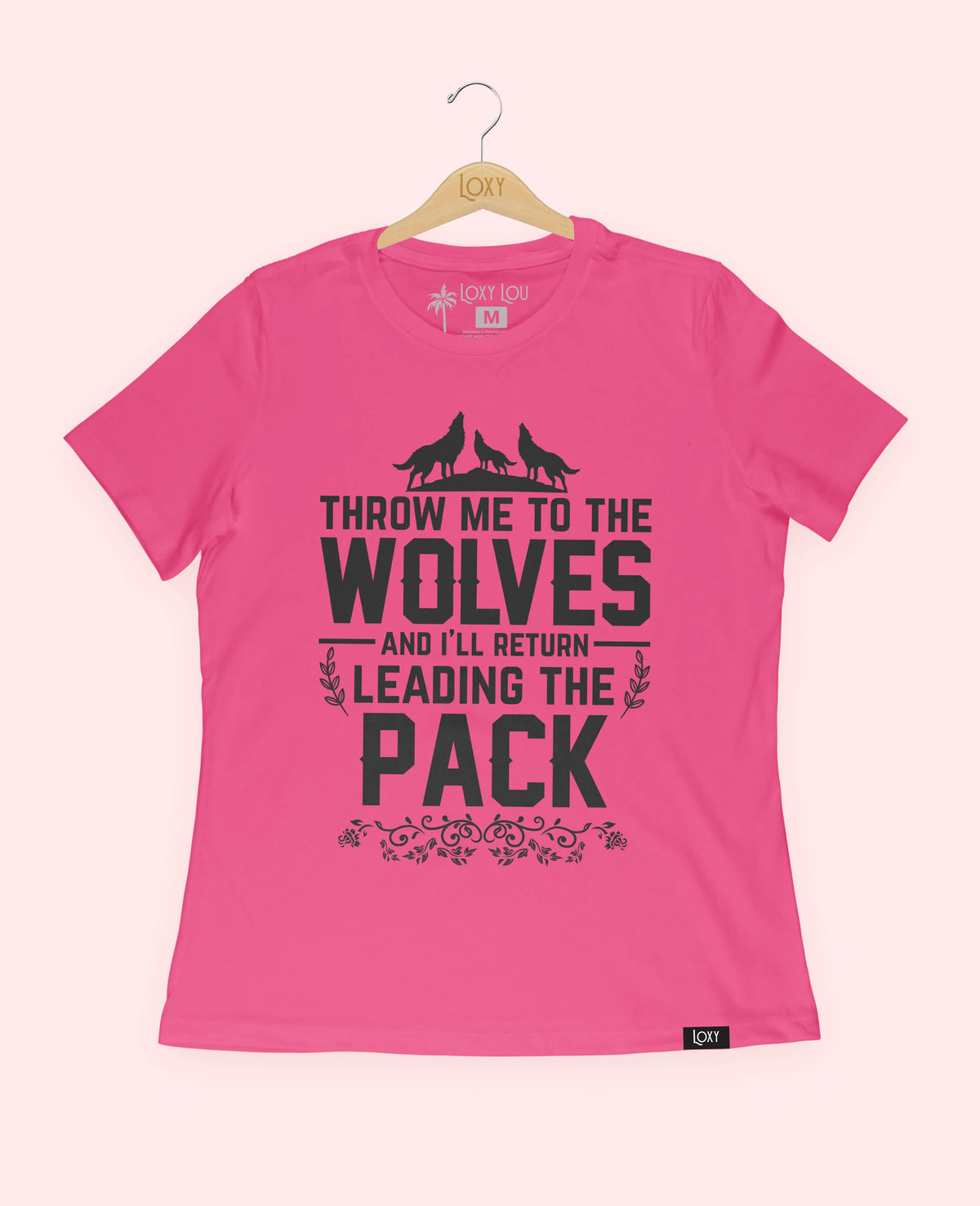 Berry Tee 6400 Throw me to the wolves - white.webp