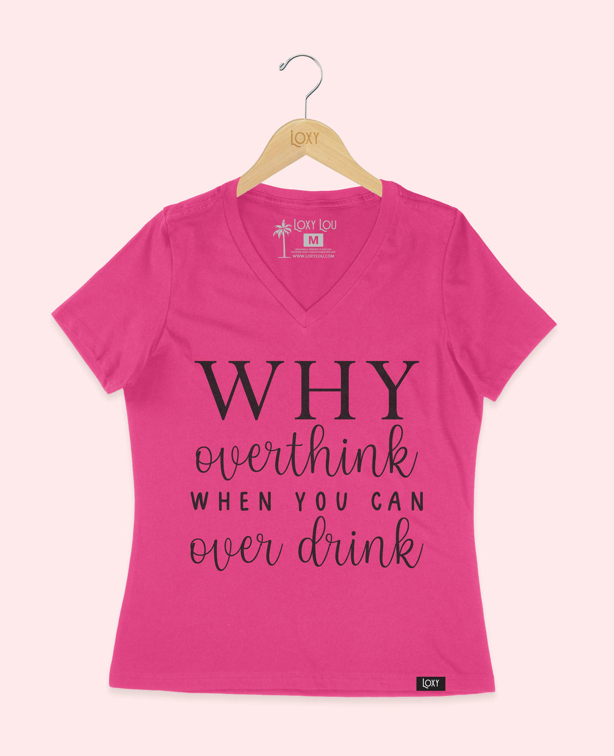 Berry V-neck 6405 Why Overthink - Black.webp