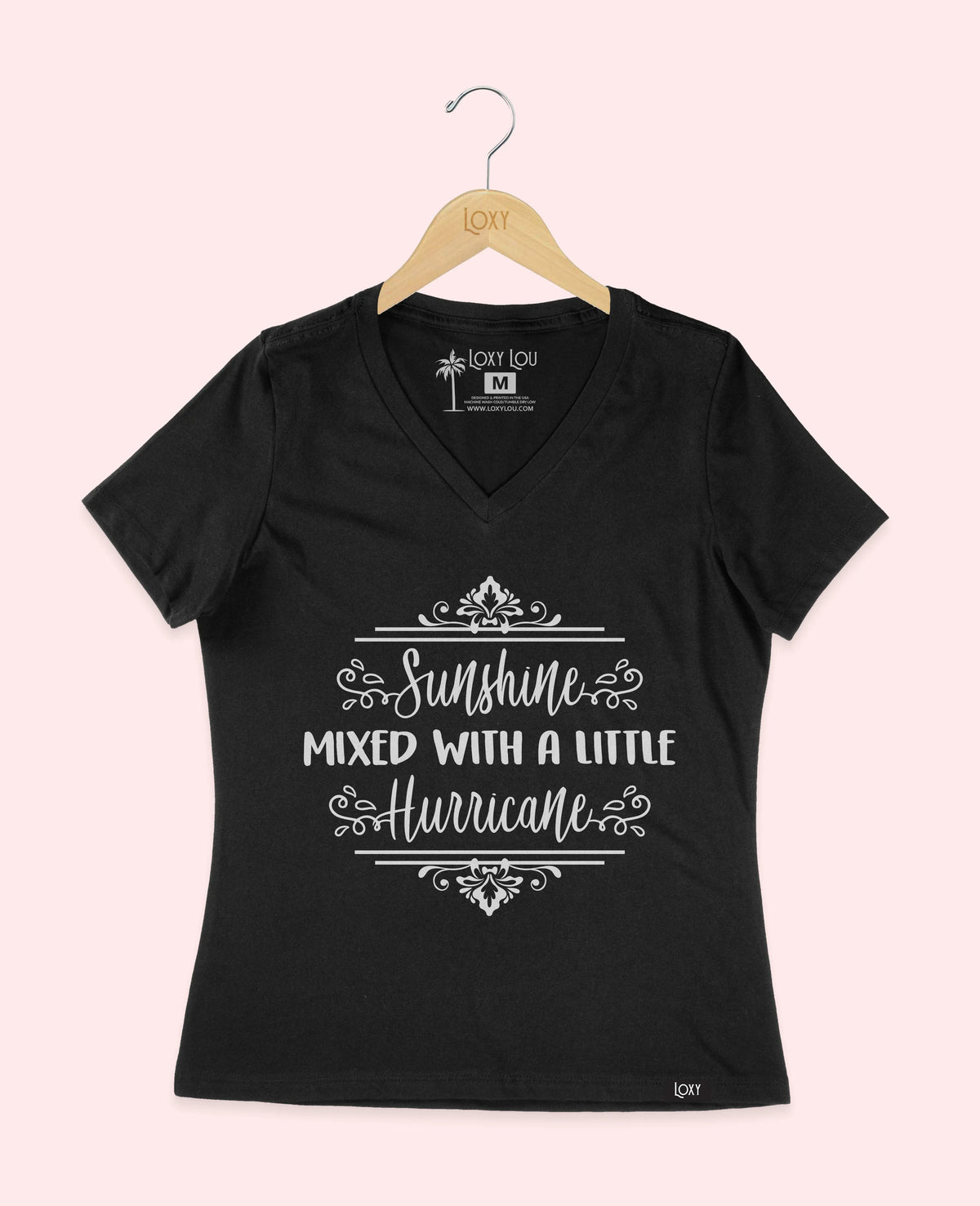 Black V-neck 6405 sunshine mixed with a little - black.webp