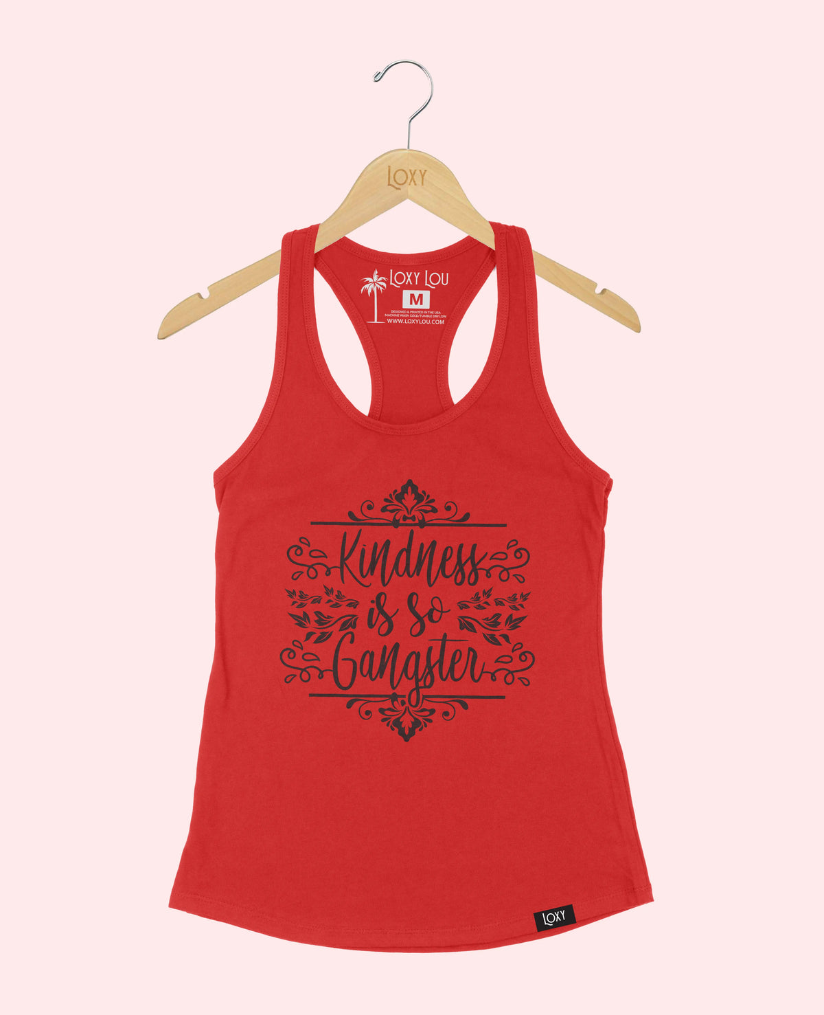 Red Tank Top 1533 Kindness is so gangster white.webp