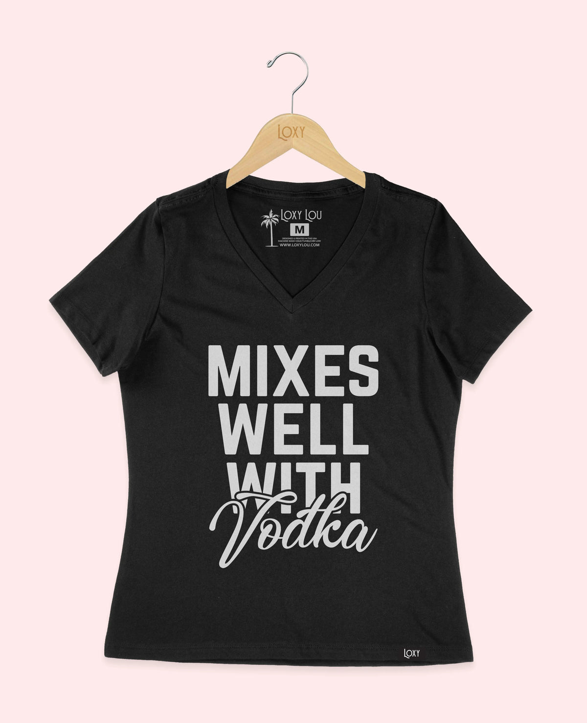 Black V-neck 6405 Mixes well with Vodka - Black.webp