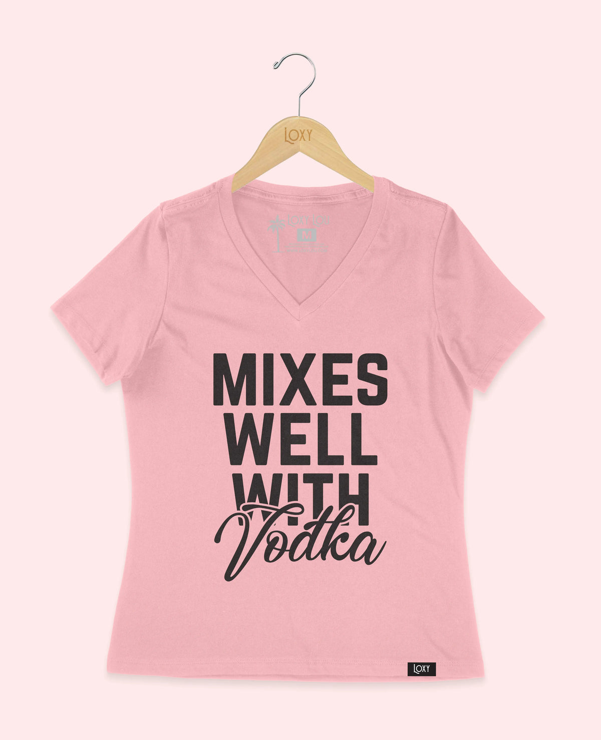 Pink V-neck 6405 Mixes well with Vodka - White.webp