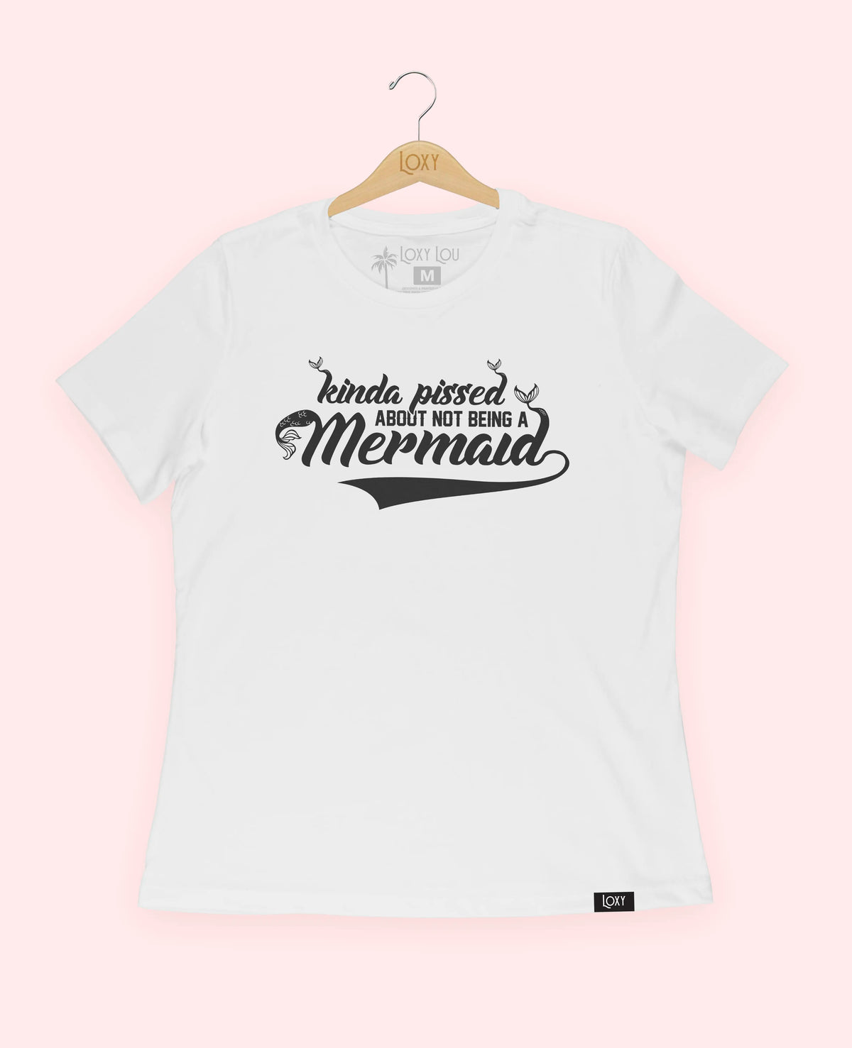 White Tee 6400 mermaid - black.webp