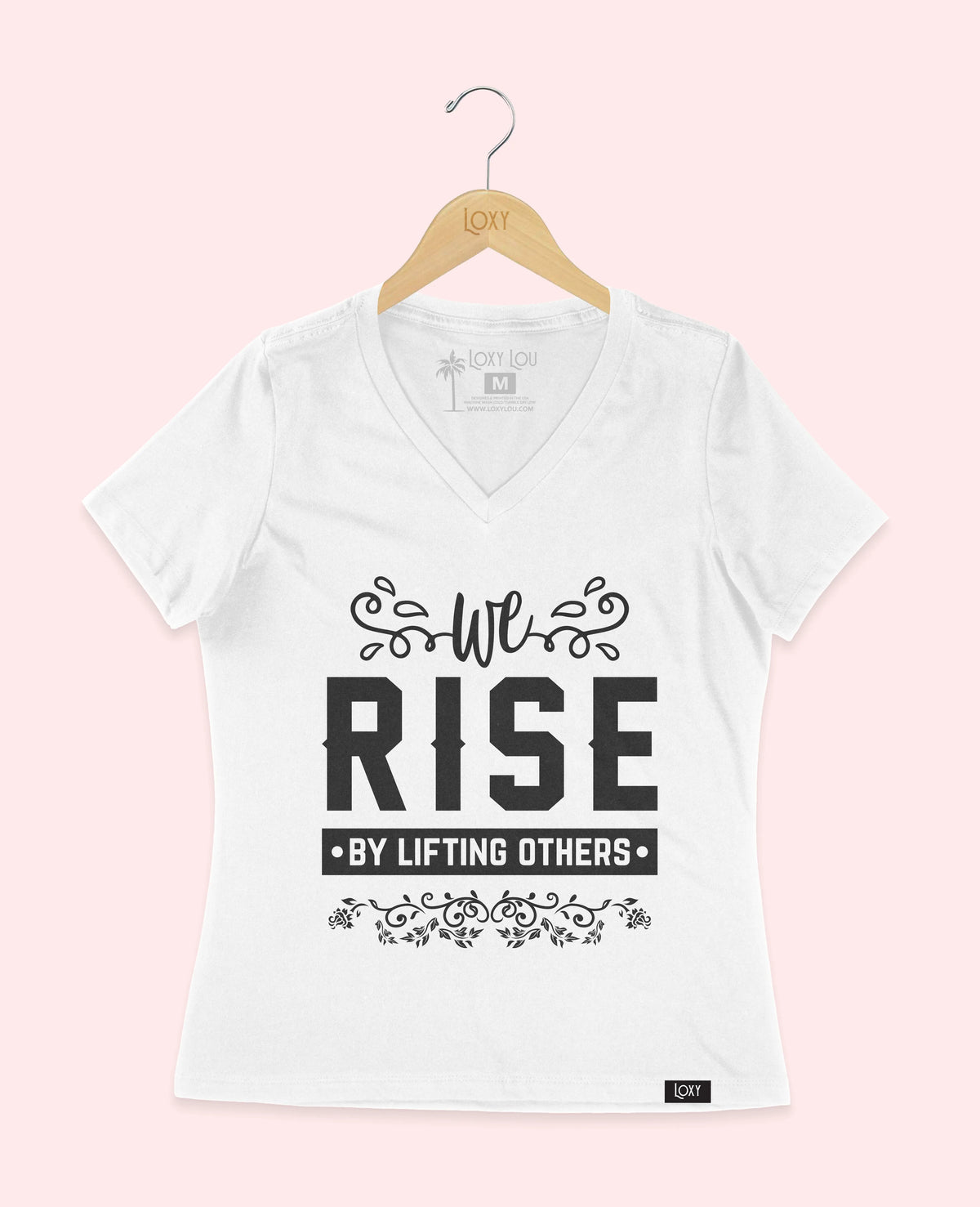 White V-neck 6405 riseliftingothers1w.webp