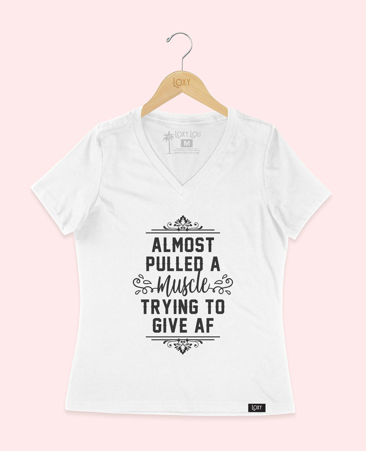 White V-neck 6405 almostpulledamuscle-2.webp