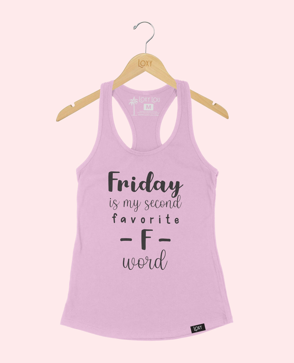 Lavender Tank Top 1533 Friday Is My Second Favorite - Black.webp