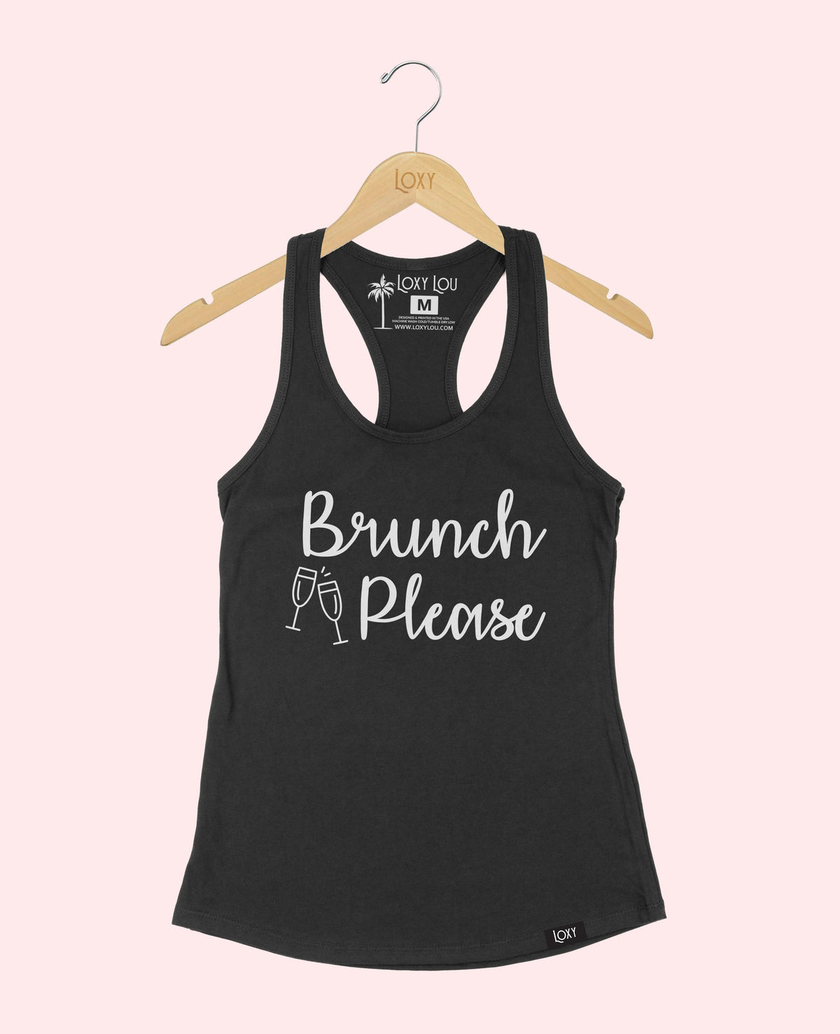 Black Tank Top 1533 Brunch Please - White.webp