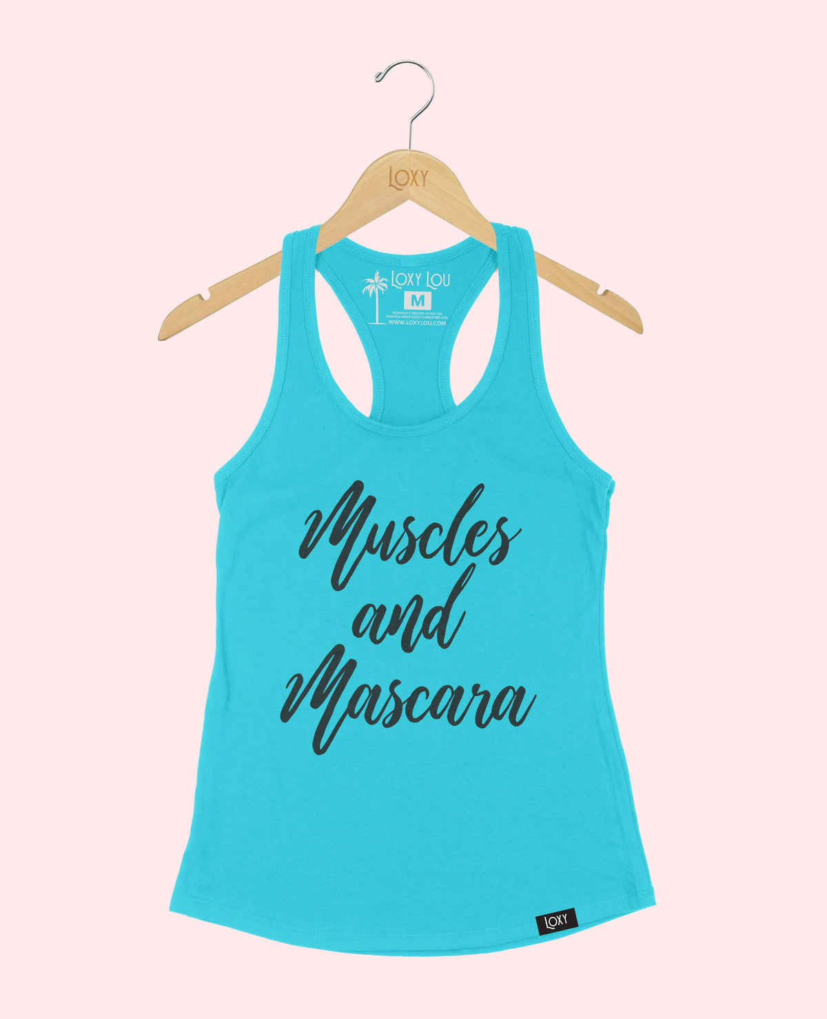 Teal Tank Top 1533 Muscles and Mascara - White.webp