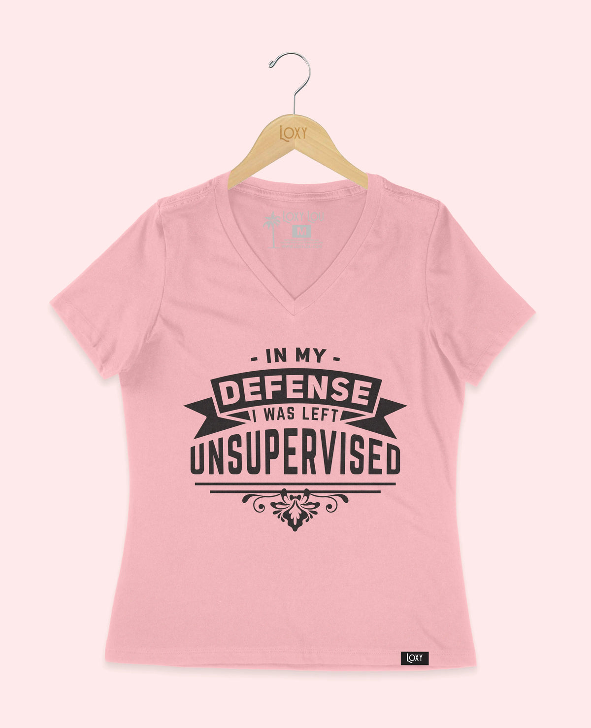 Pink V-neck 6405 In My Defense - white.webp