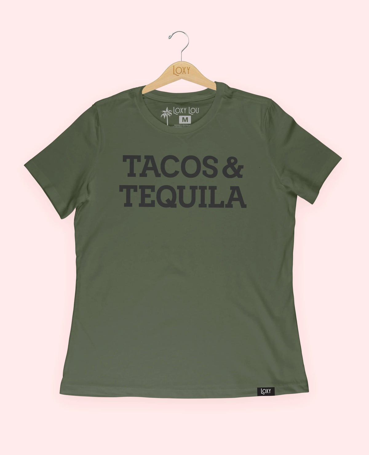 Military Green Tee 6400 taco-teq-blk.webp