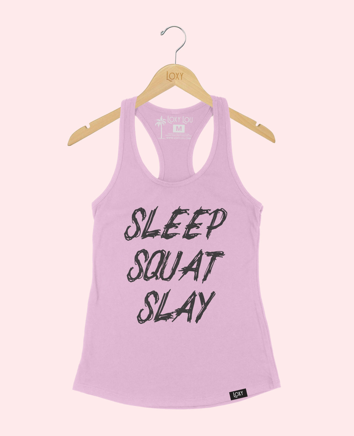 Lavender Tank Top 1533 Sleep Squat Slay - White.webp