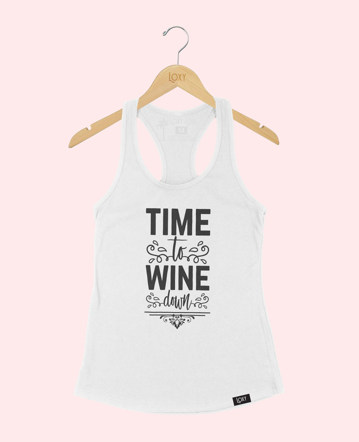 White Tank Top 1533 Time to Whine - Black.webp