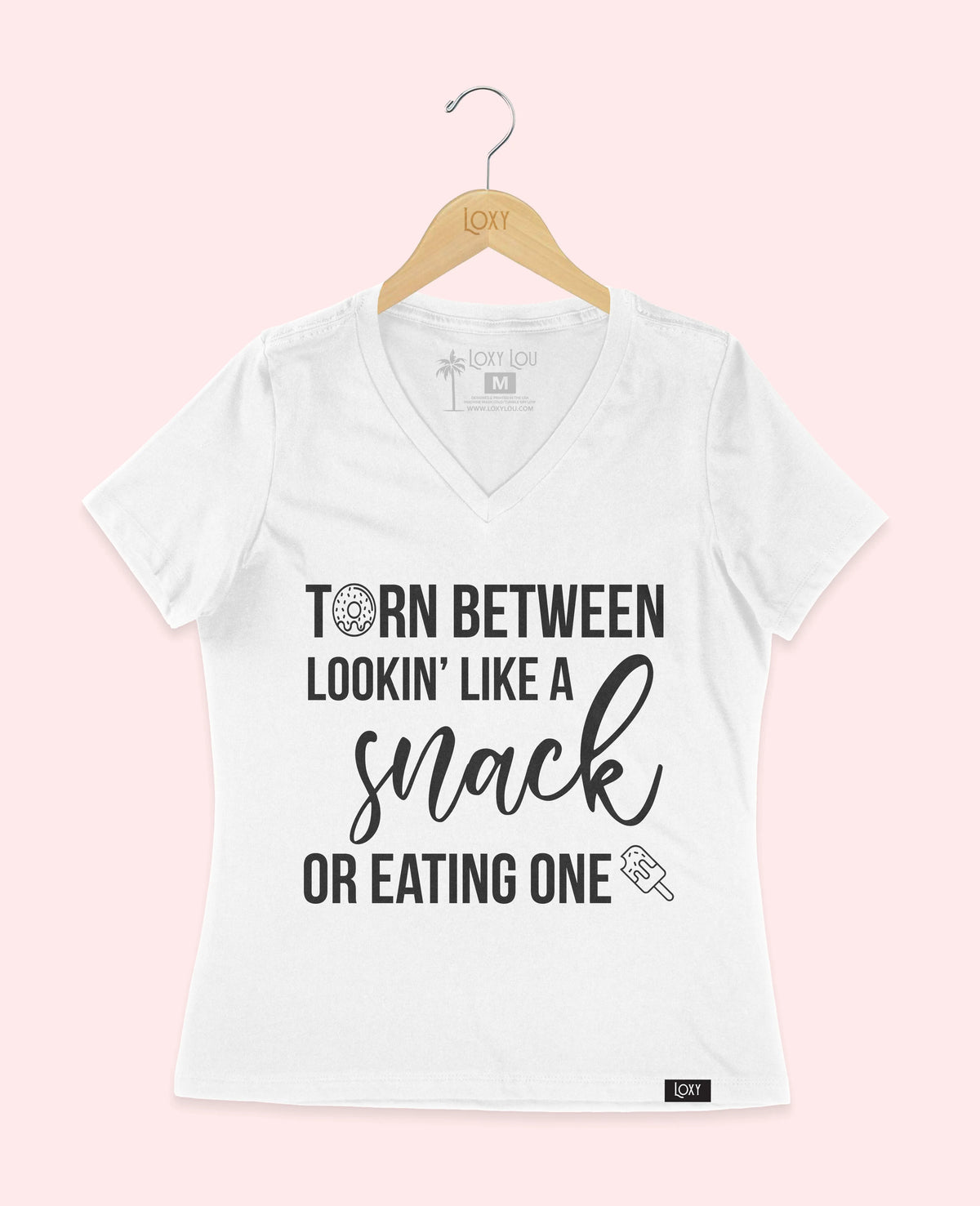 White V-neck 6405 snacktorn1w.webp