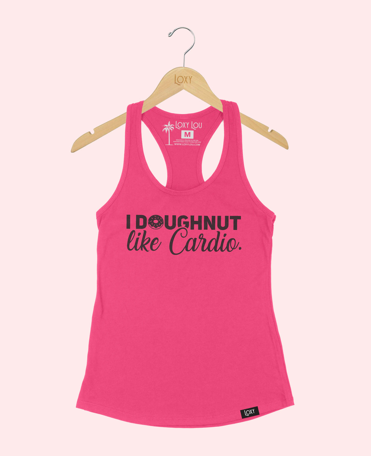 Pink Tank Top 1533 I douhgnut like cardio black.webp