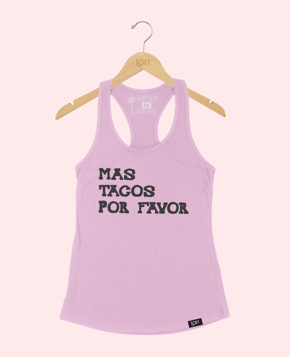 Lavender Tank Top 1533 Mas Tacos Por Favor - Black.webp