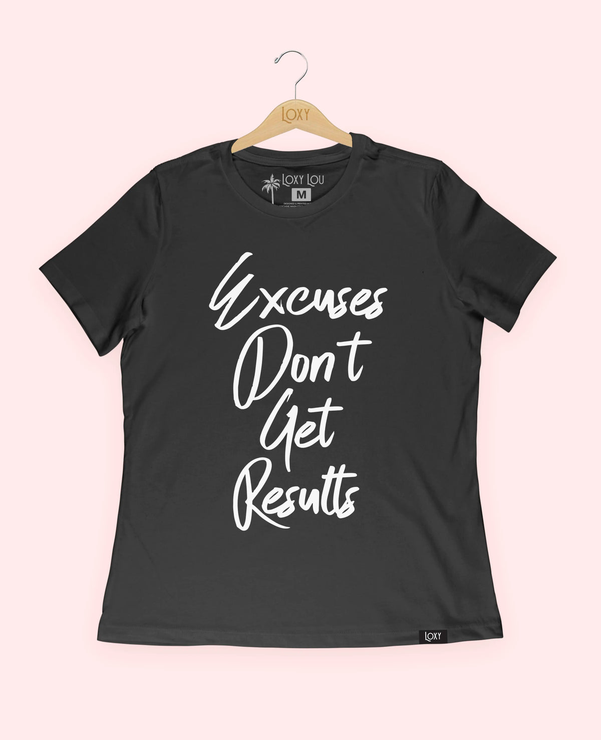 Black Tee 6400 Excuses Dont Get Results - Black.webp