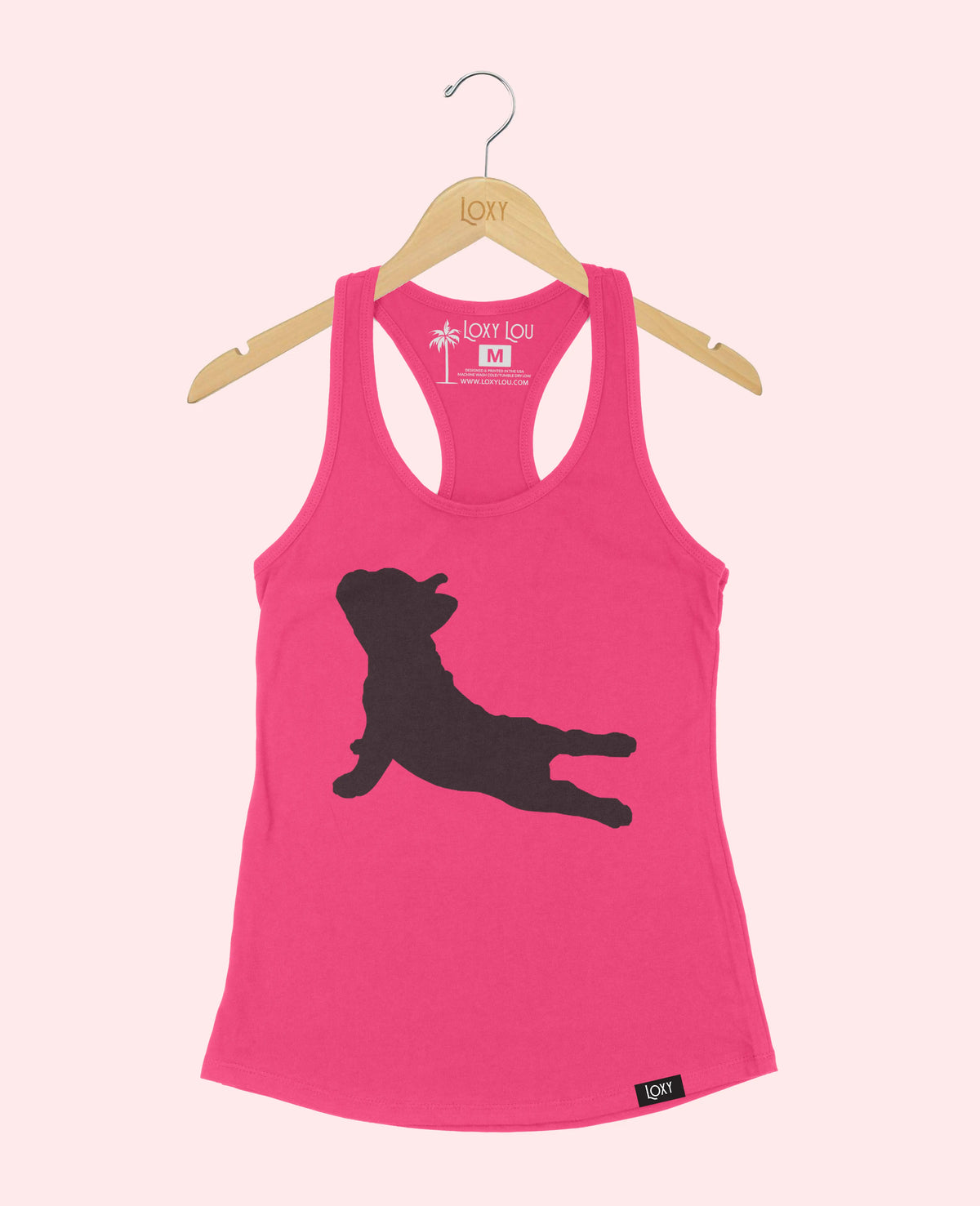 Pink Tank Top 1533 frenchieyoga1bk.webp