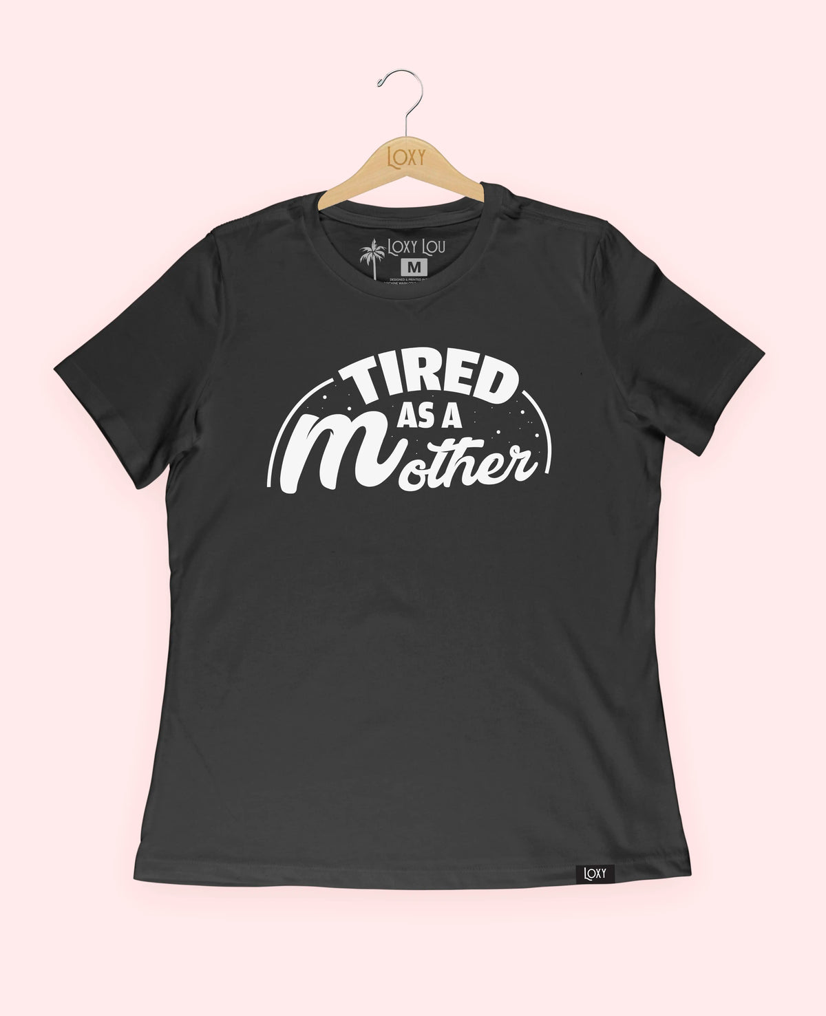 Black Tee 6400 tiredasamother1bk.webp