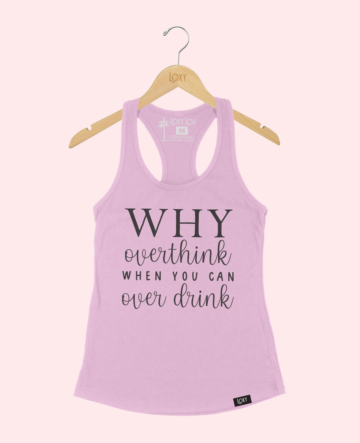 Lavender Tank Top 1533 Why Overthink - Black.webp