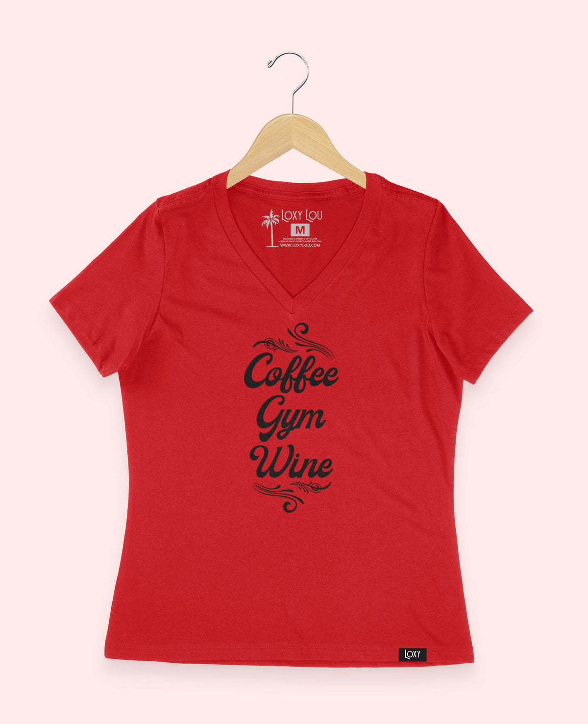 Red V-neck 6405 coffeegymwine-2.jpg