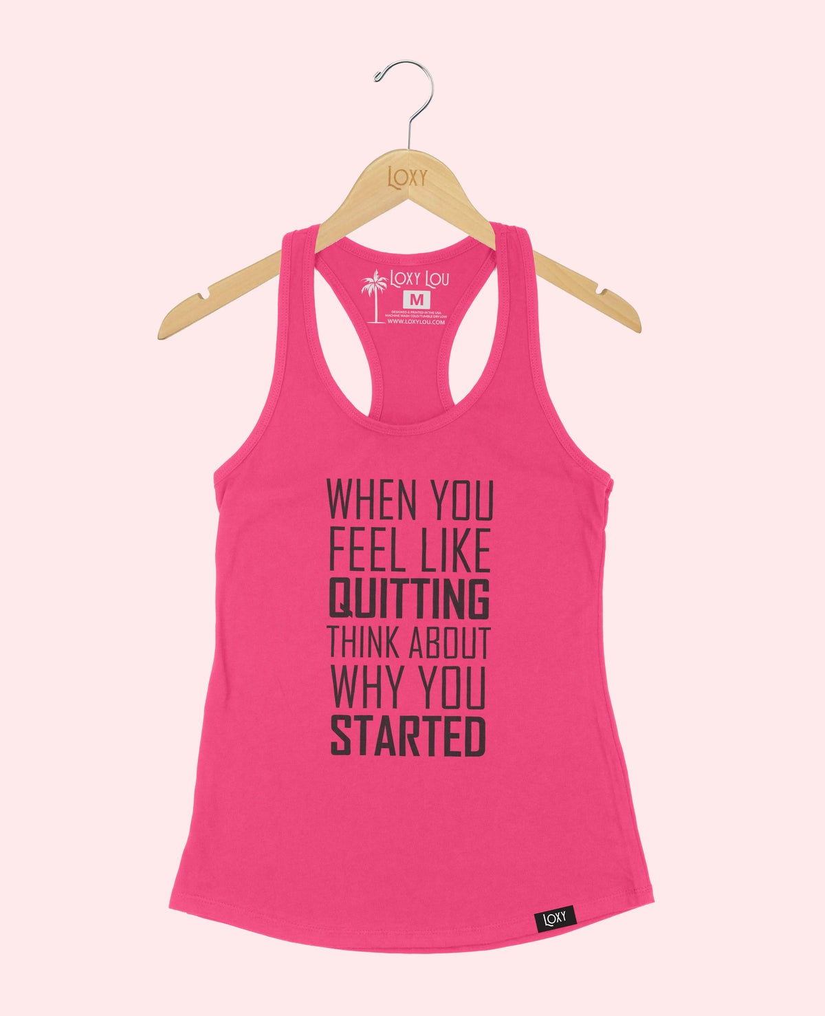 Pink Tank Top 1533 When You Feel Like Quitting - White.webp