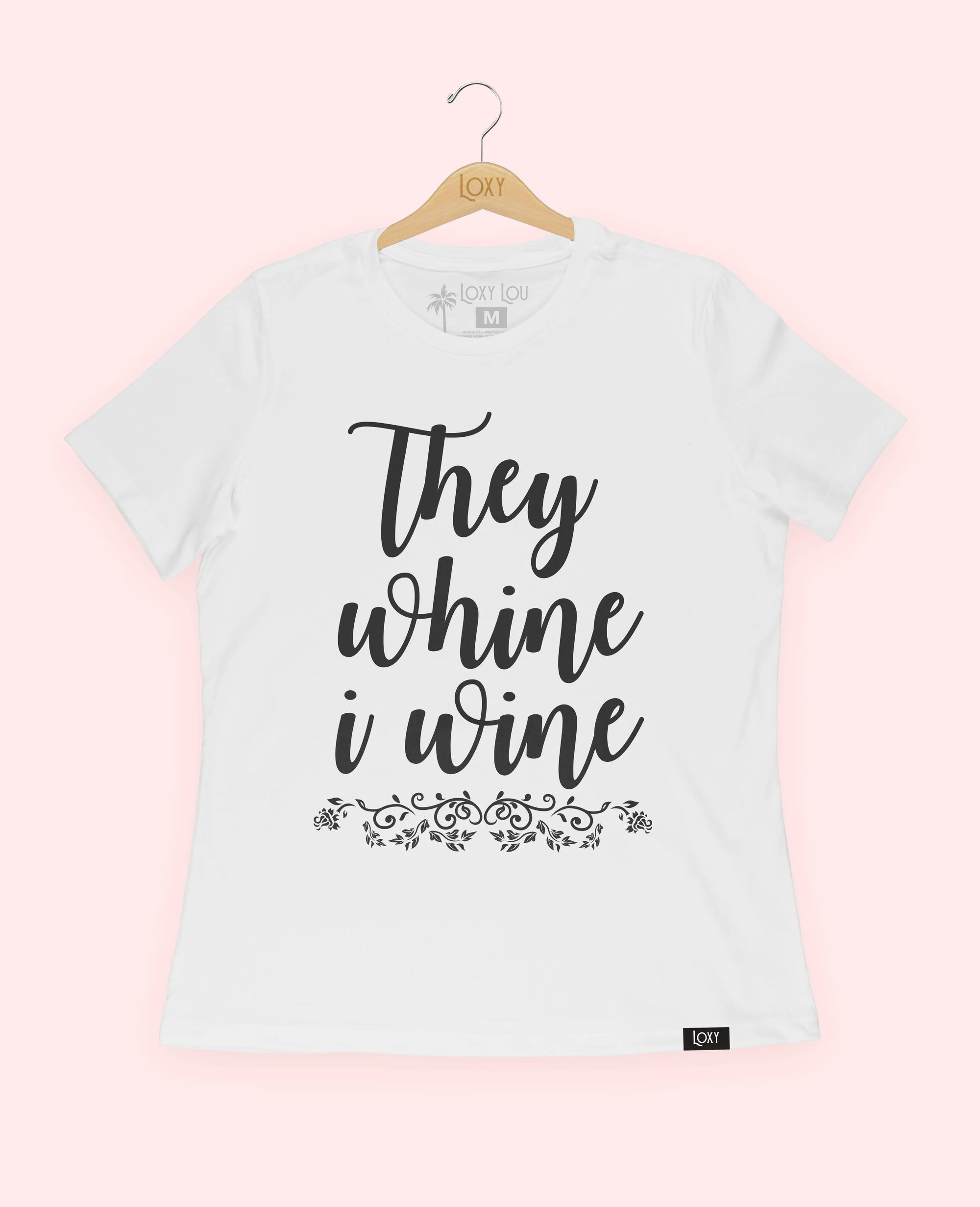 White Tee 6400 They whine I wine - black.webp