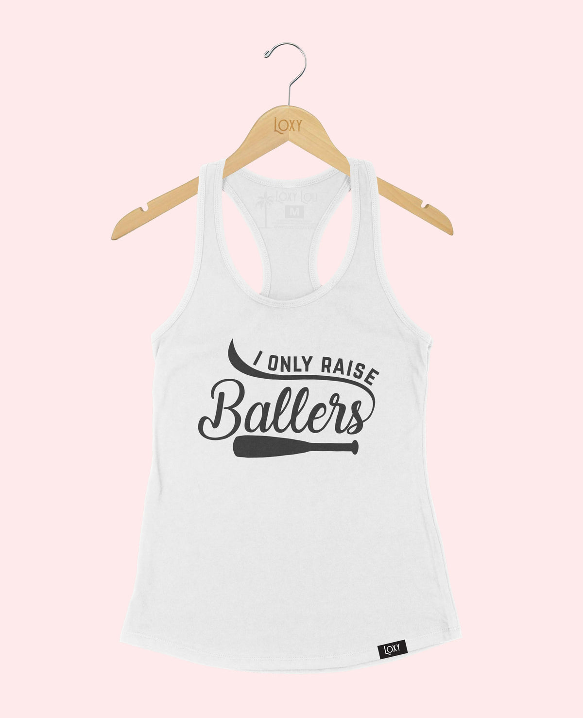 White Tank Top 1533 I only raise ballers - white.webp