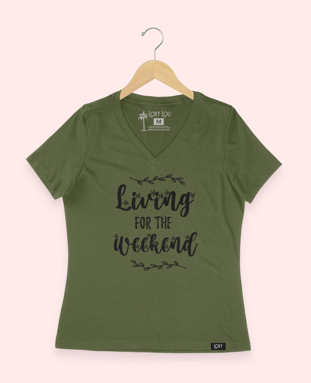 Military Green V-neck 6405 livingfortheweekend-2.jpg