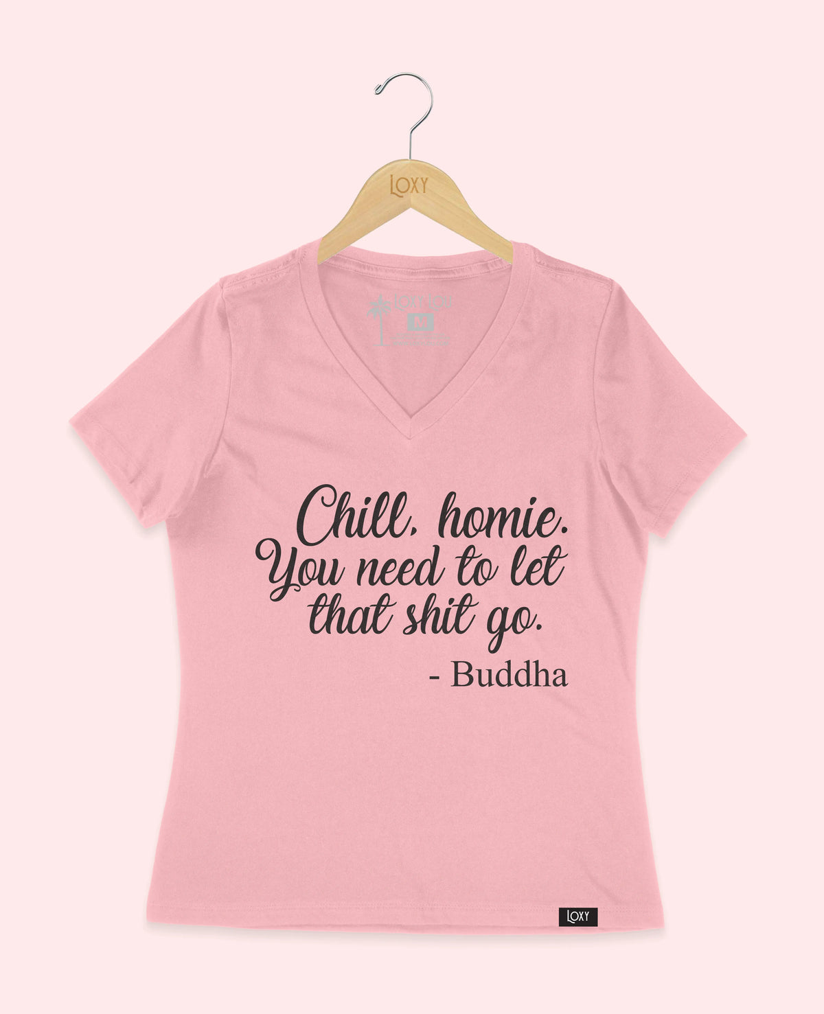 Pink V-neck 6405 Chill homie - blk.webp