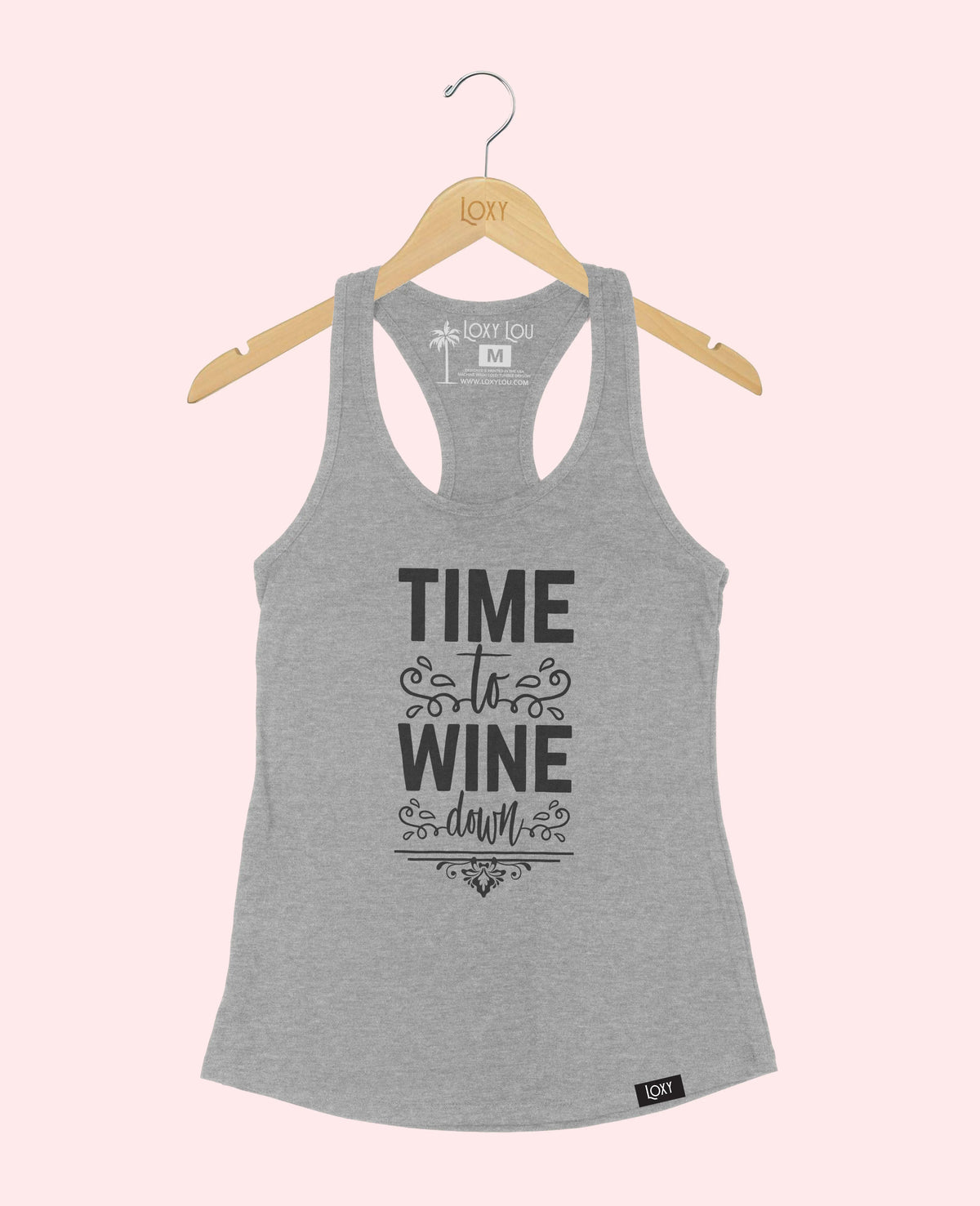 Heather Gray Tank Top 1533 Time to Whine - Black.webp