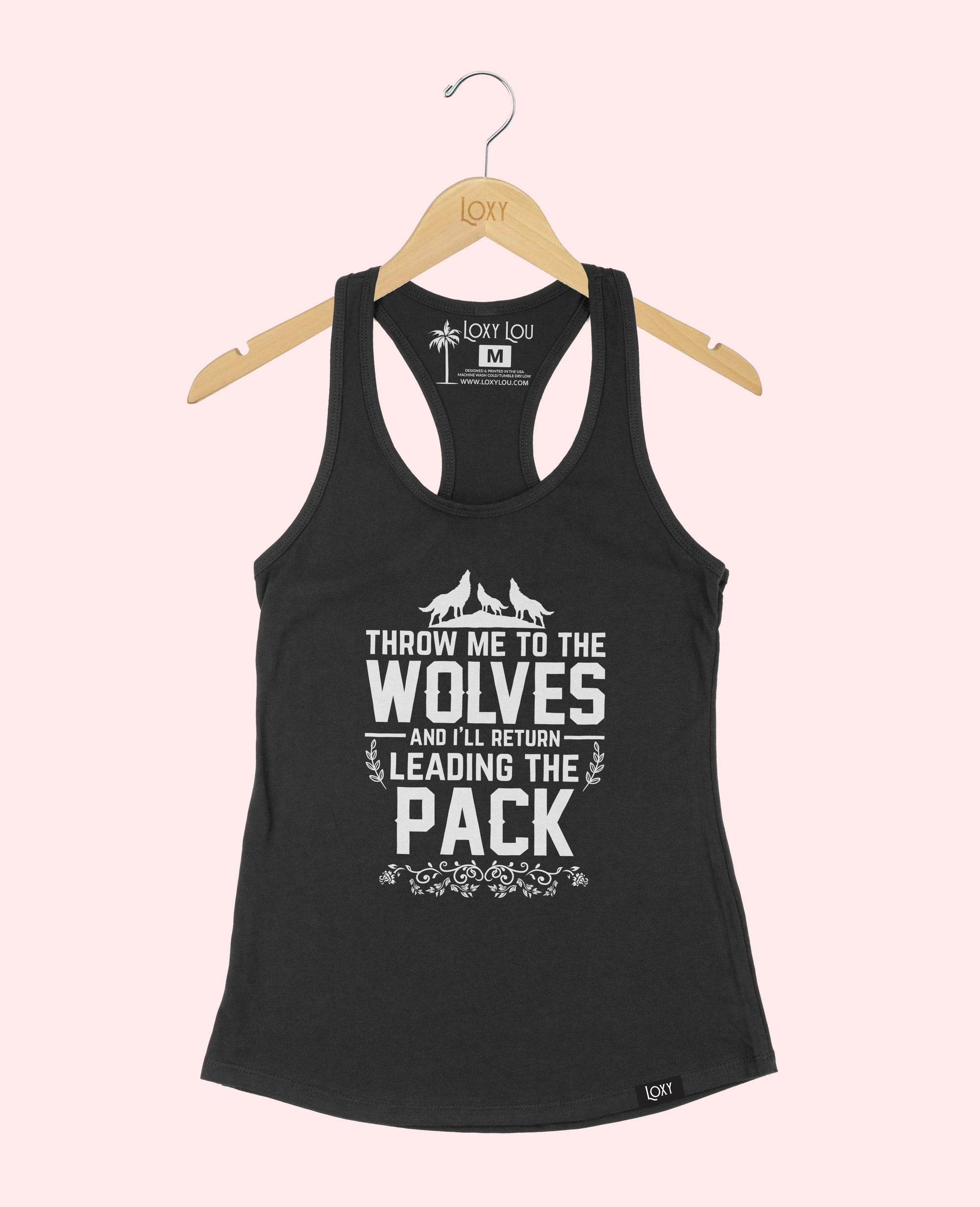 Black Tank Top 1533 Throw me to the wolves - black.webp