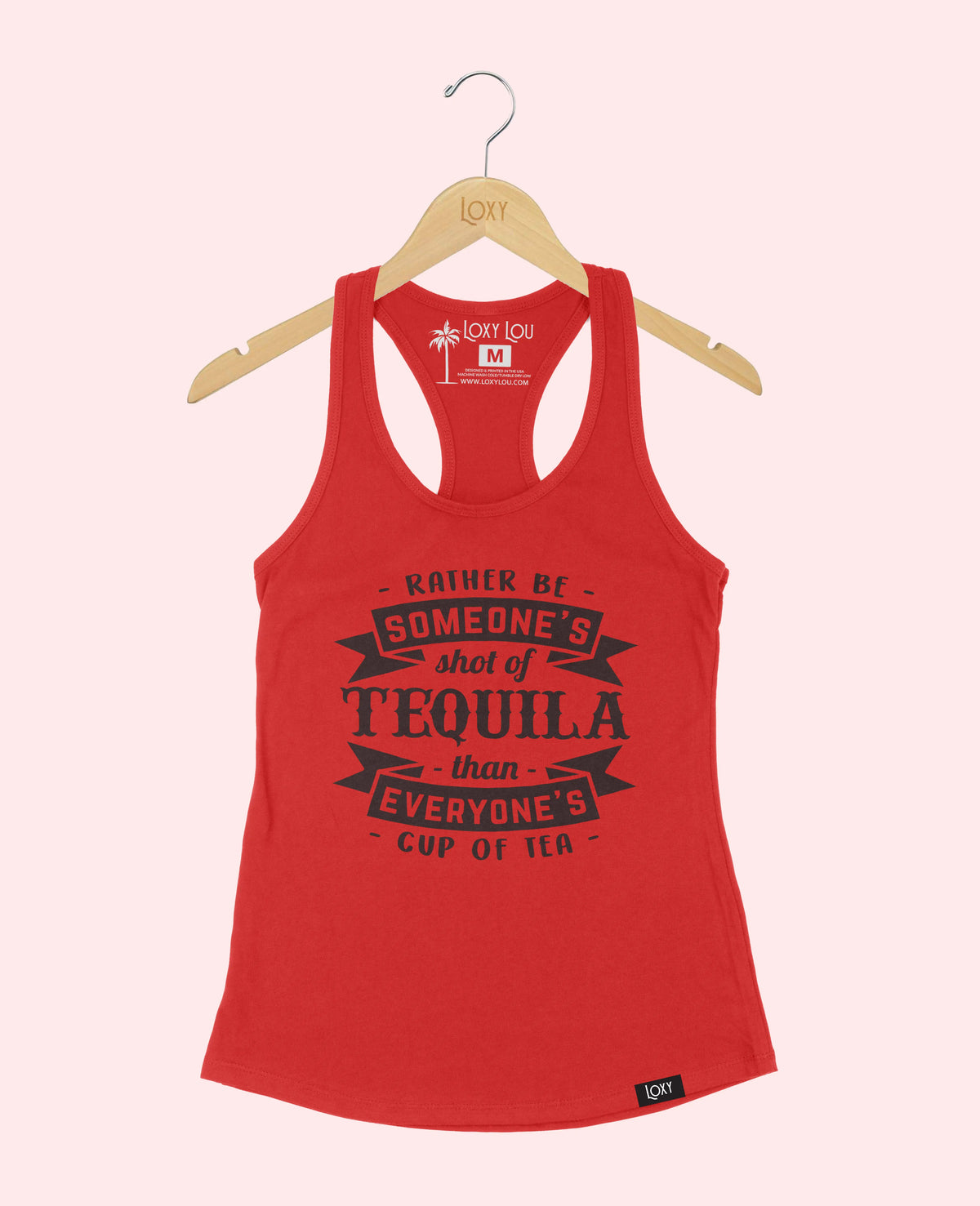 Red Tank Top 1533 Rather be someones shot of tequila blk.webp