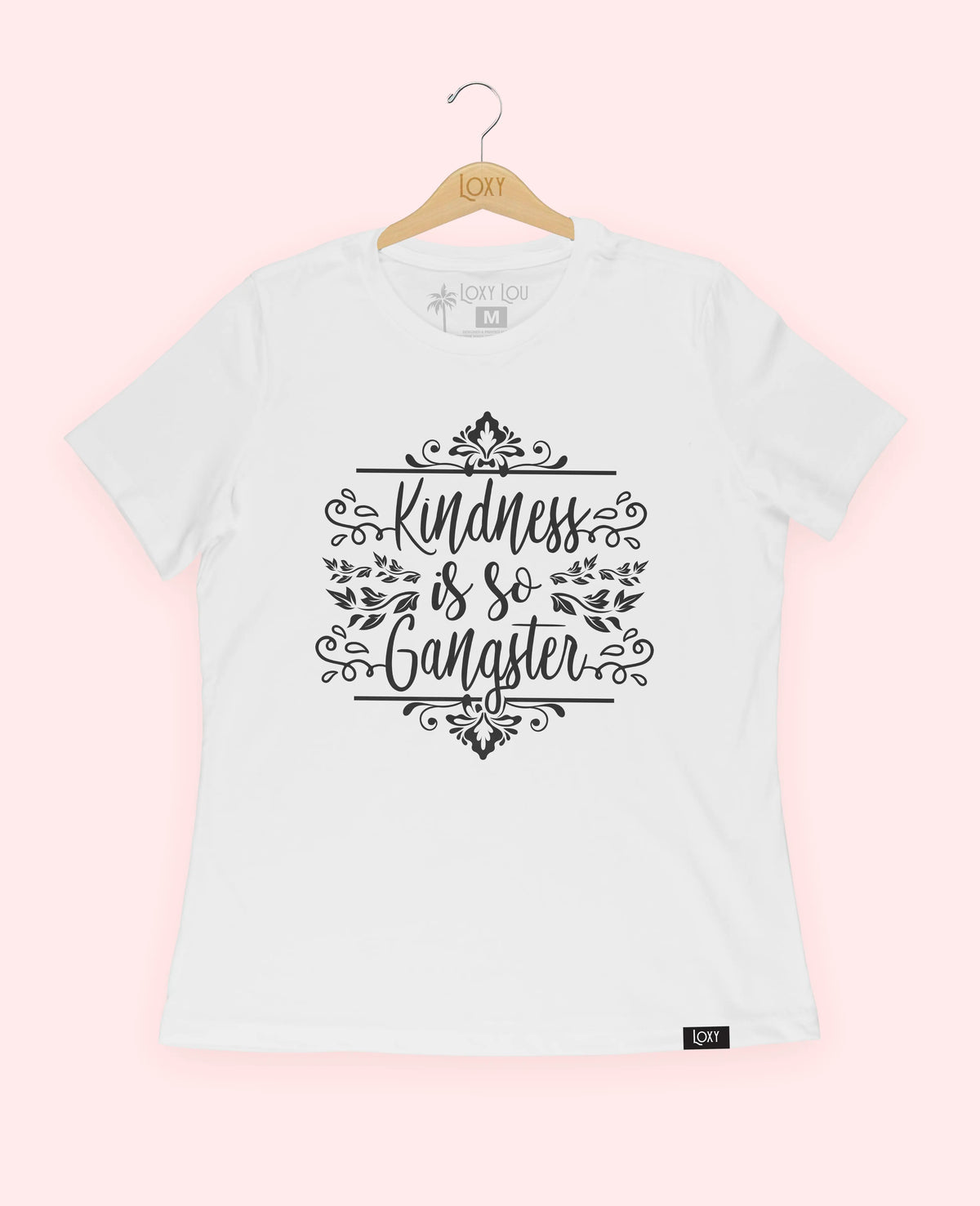 White Tee 6400 Kindness is so gangster white.webp